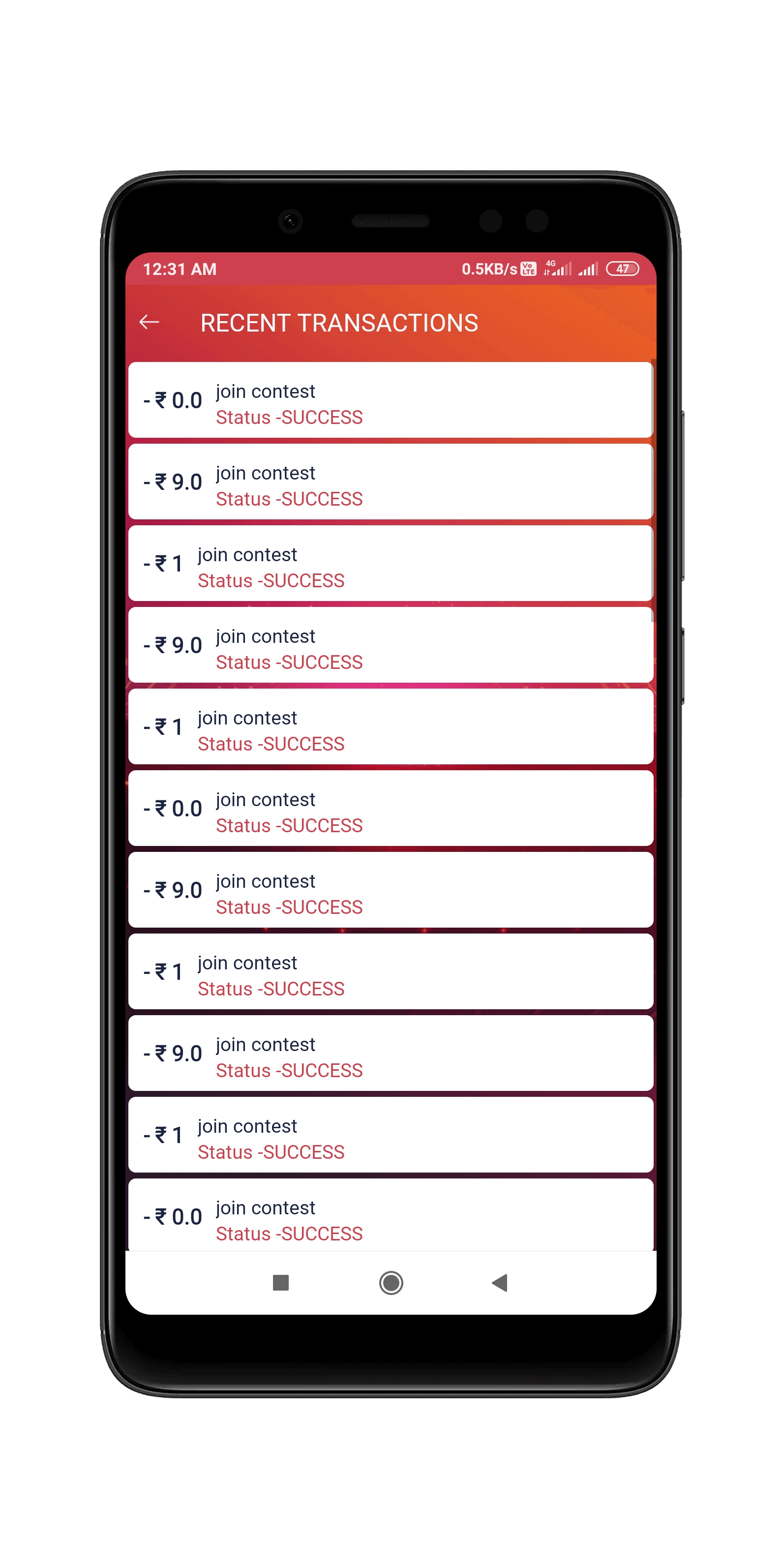 Refer & Earn Screen